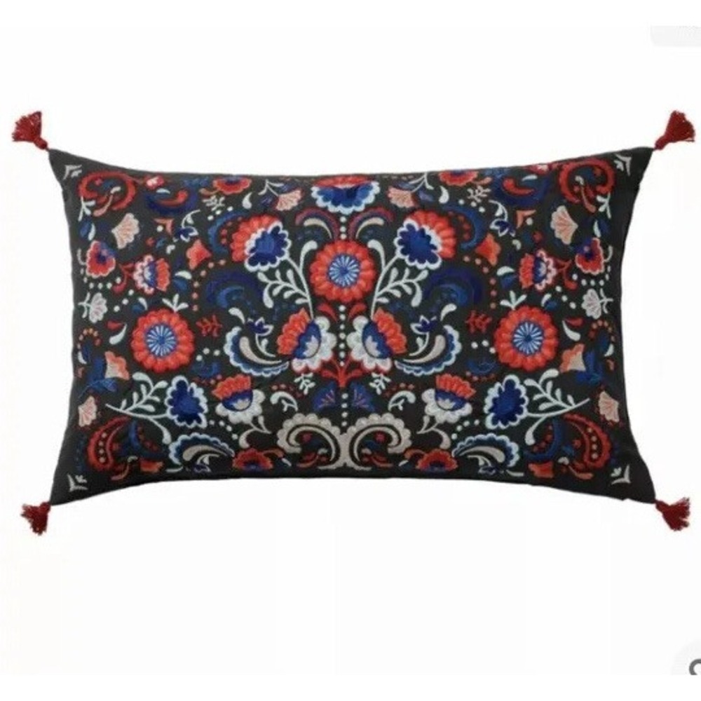IKEA‎ SKOGSKORN cushion Cover 26x16 Inches dark grey/multicolor Cover Only